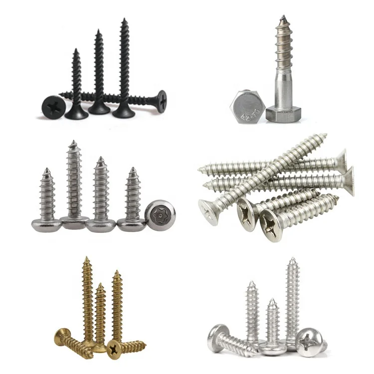 
Stainless steel hexagonal head wood screws D571 cheap wood screw 