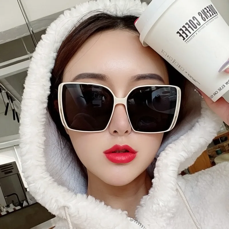 

SG049 Men Square Oversized Sunglasses Women Driving Classic Brand Design Simple Sun Glasses Vintage UV400 Eyeglasses, 6colors