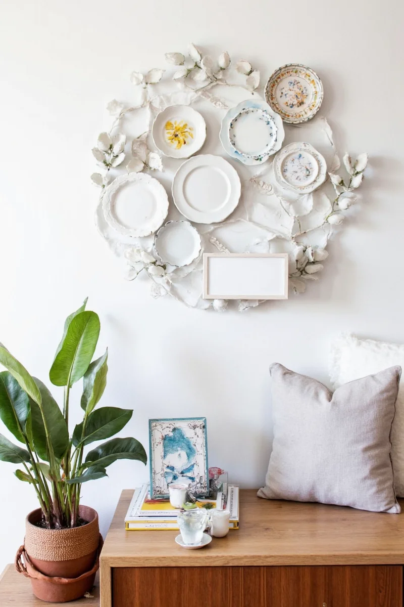 7 whimsical ways to hang your plates without making your walls look like a museum