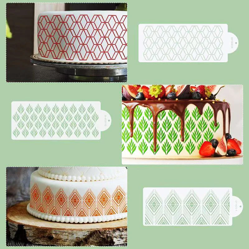 

Baking tools sugar sieve template mould mesh cake decorating stencils for cakes
