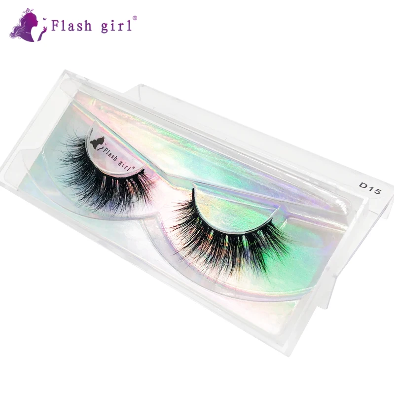

Best seller new design D15 high quality 3D real mink false eyelashes custom private label