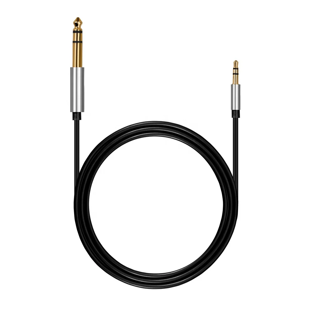 

Audio Cable 3.5mm to 6.35mm TRS Stereo Aux Cable For Phone to Mixer Amplifier 6.35 Adapter, Gray