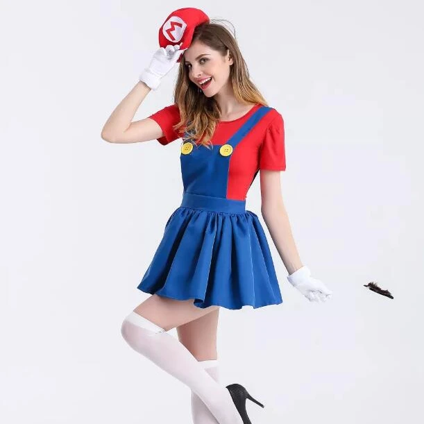 

sexy cosplay mario family costumes fashion men and women halloween costume adults
