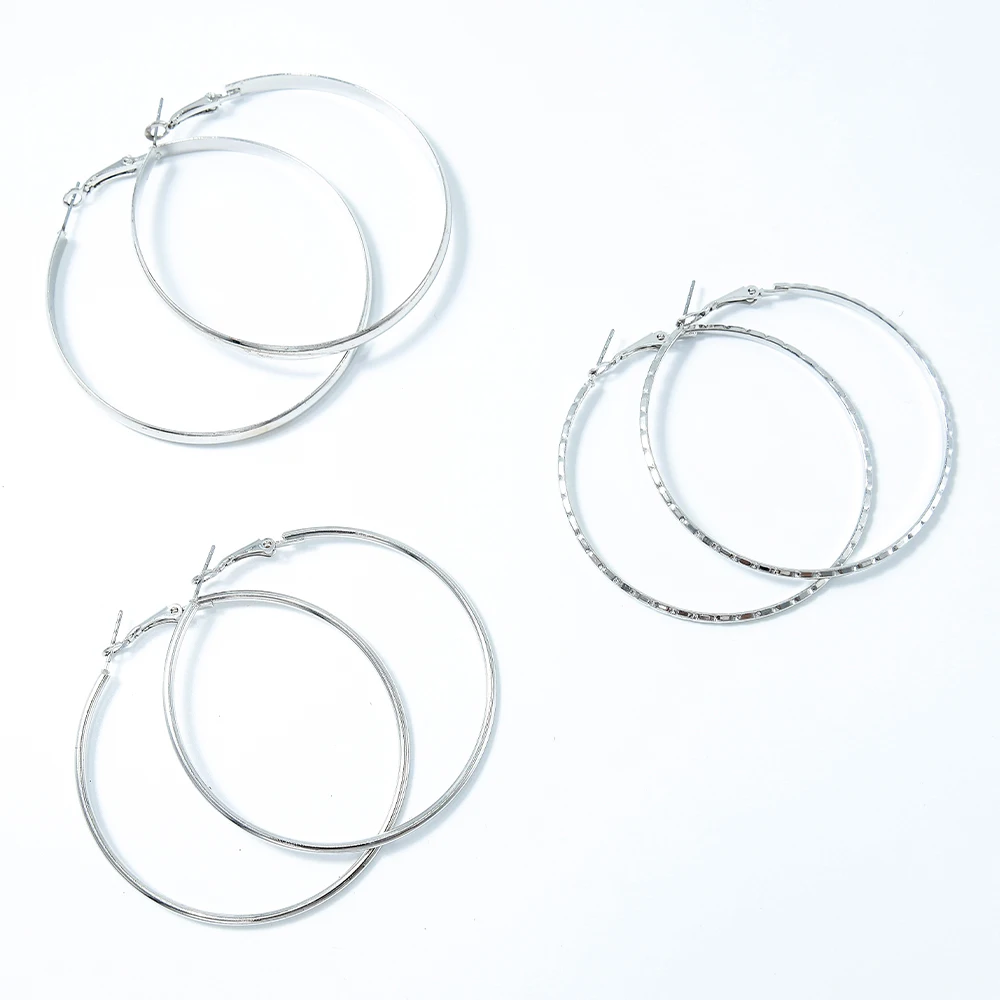 

Veijer Silver Hoop Earrings Women Jewelry Earring Hoops Large Hoop Earrings