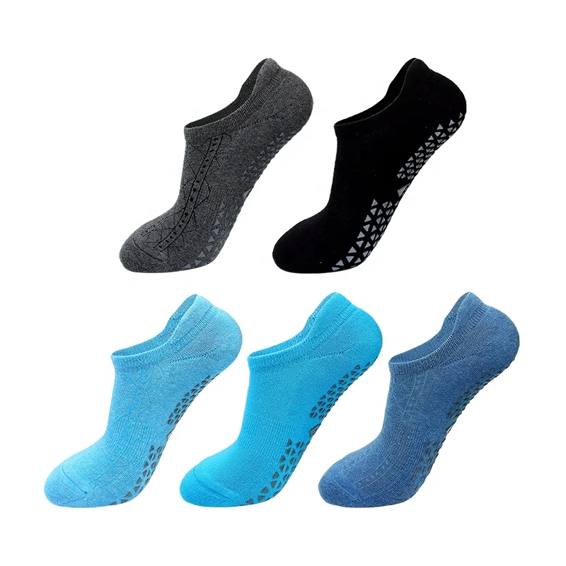 

Amazon hot selling Custom Logo Unisex Yoga Pilates Anti Slip Silicon Grip Ankle Cushioned Women Yoga Socks With Logo