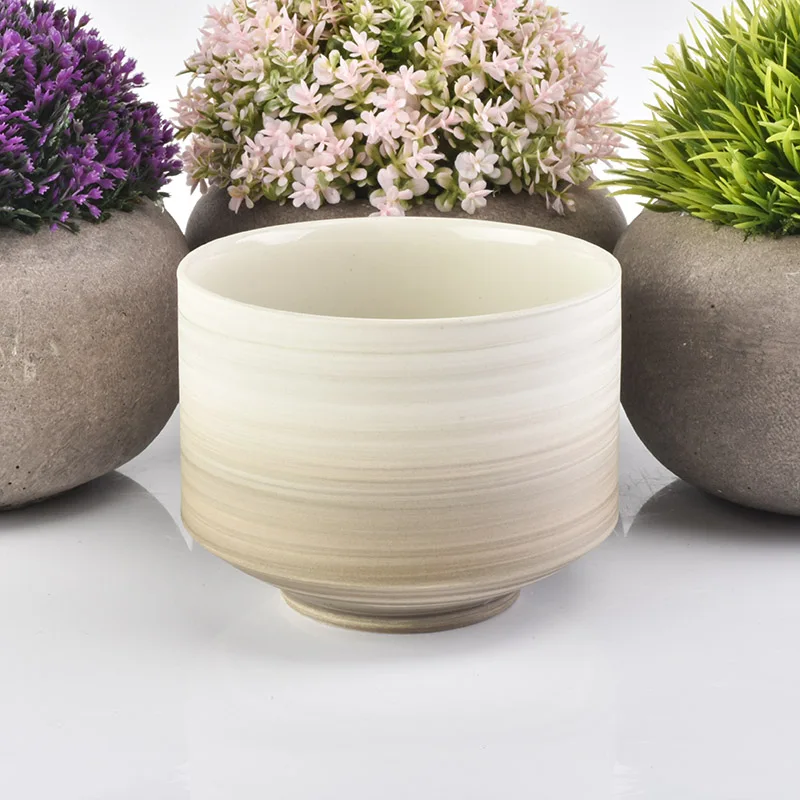 Scentted ceramic candle containers with various sizes