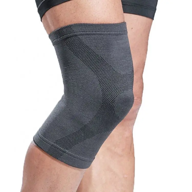 

Best Seller Spandex Nylon Sports Knee Support Compression Sleeve For Pain Relief, Gray/black