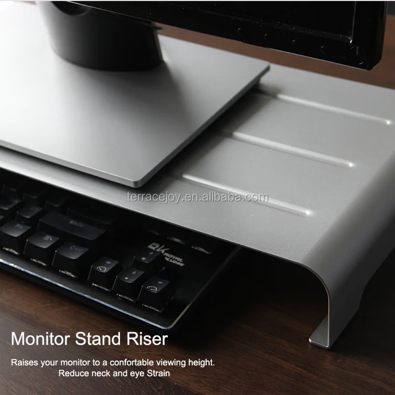 
Aluminum Alloy Mind Reader PC, Laptop, IMAC Monitor Stand and Desk Organizer Metal Desk Monitor Stand Riser Home Office 