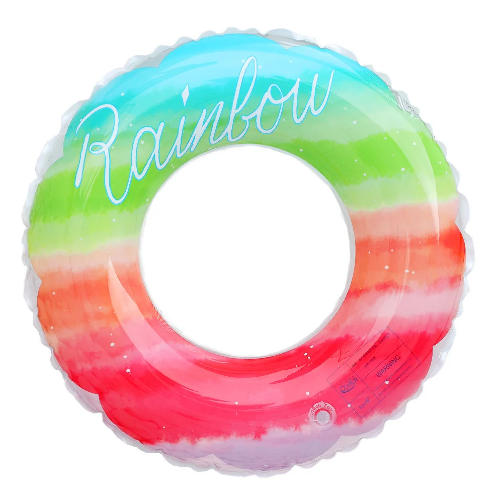 

Rainbow Swimming Circle Inflatable PVC Ring for Swimming Pool Kids Adult Pool Float Seat rings