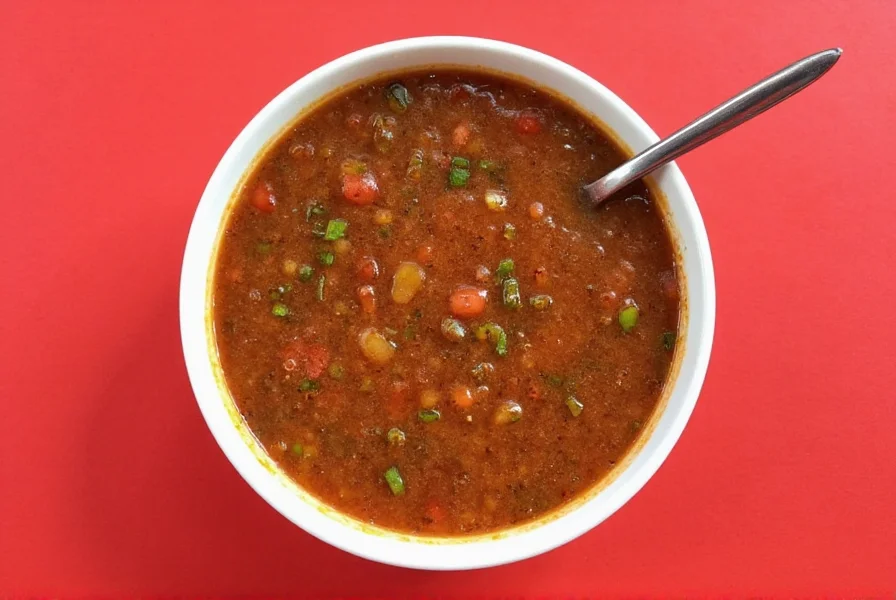 Bowl of homemade arbol salsa with tortilla chips