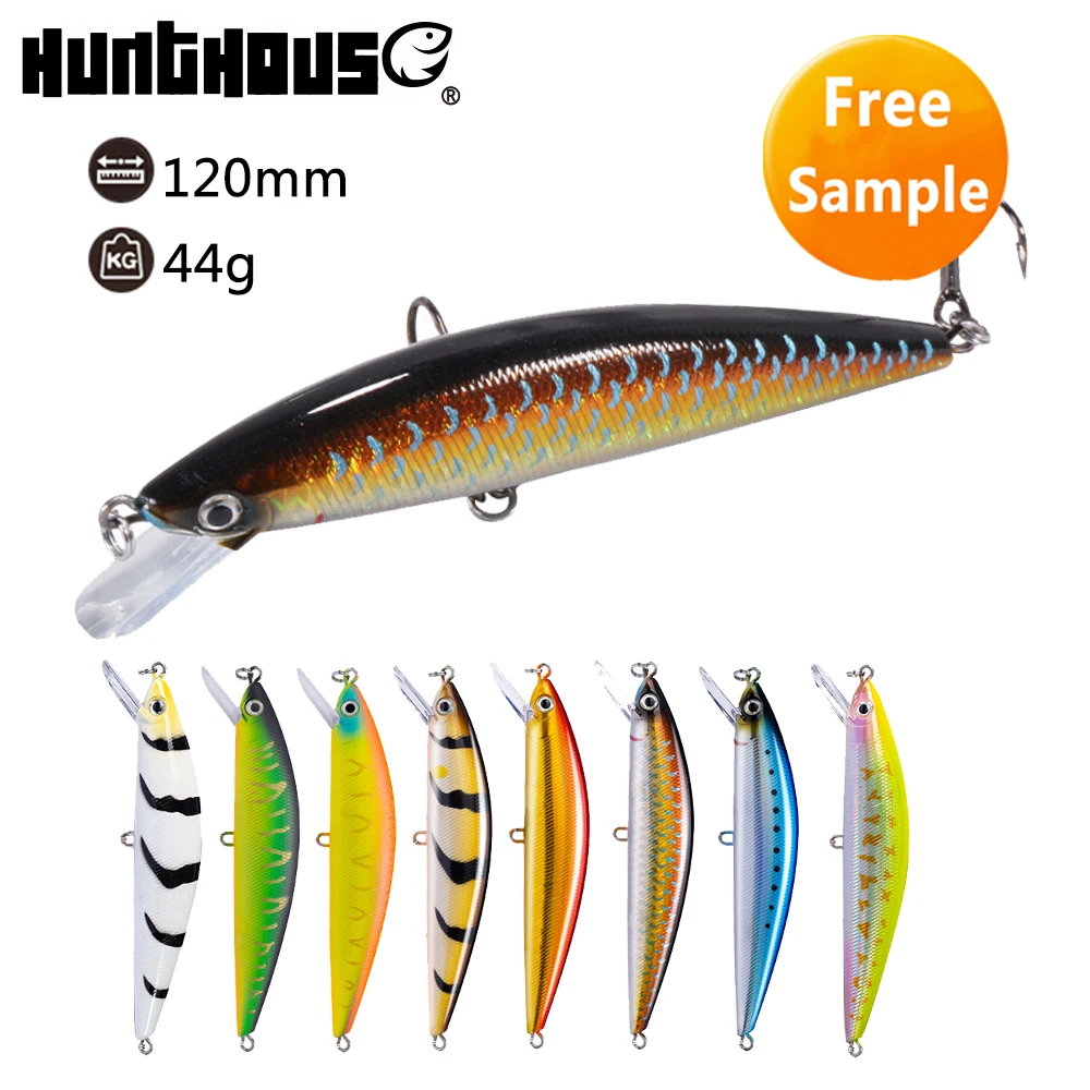 

trout fishing lure wholesale sinking hard bait minnow hard lure, 9 colors