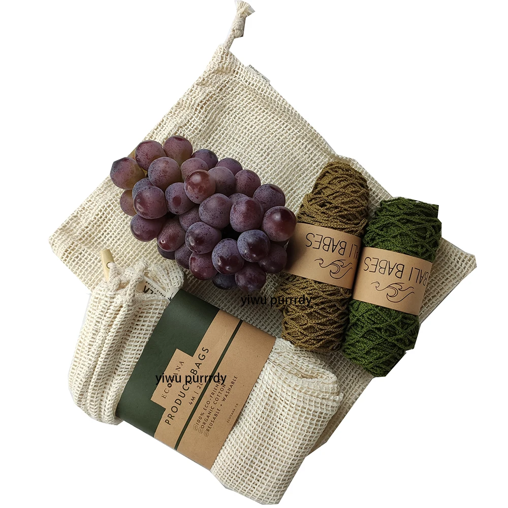 

Sopurrrdy eco friendly custom logo cotton cloth mesh soap fruit vegetable bags pouch wholesale drawstring 100% cotton net bag, Natural color