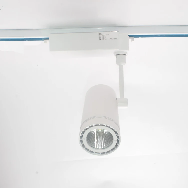 Modern Commercial Lighting Fixture COB 3 Wires flicker free Adjustable 20W LED Track Light