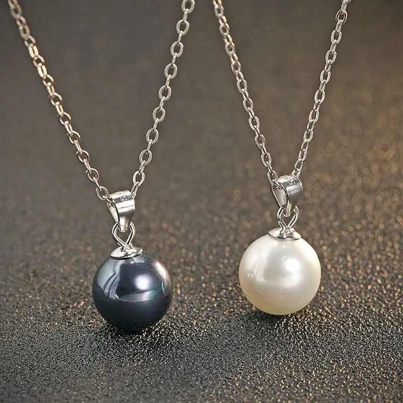 

Xunbei Fashion 925 Sterling Silver Chain Pendant of Pearl Necklace Jewelry