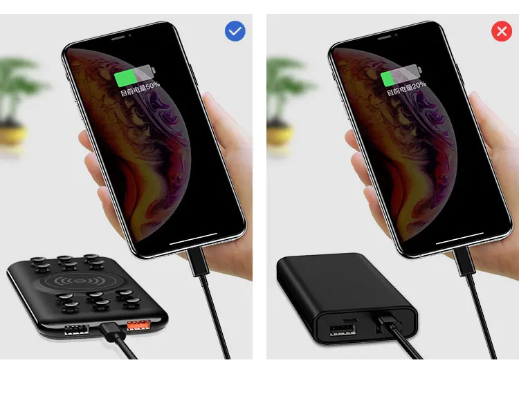 Fast Charging Best PVC Board Qi Shared Magnetic Custom Logo Laptop Portable Disposal Mini Mobile Charger Wireless Power Bank - ANKUX.COM