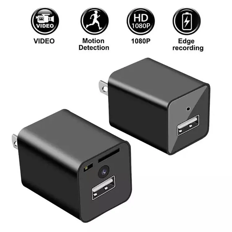 Invisible Mini HD 1080P Spy Hidden USB Plug Wall Charger Camera Power plug Adapter 2mp SPY camera EU US