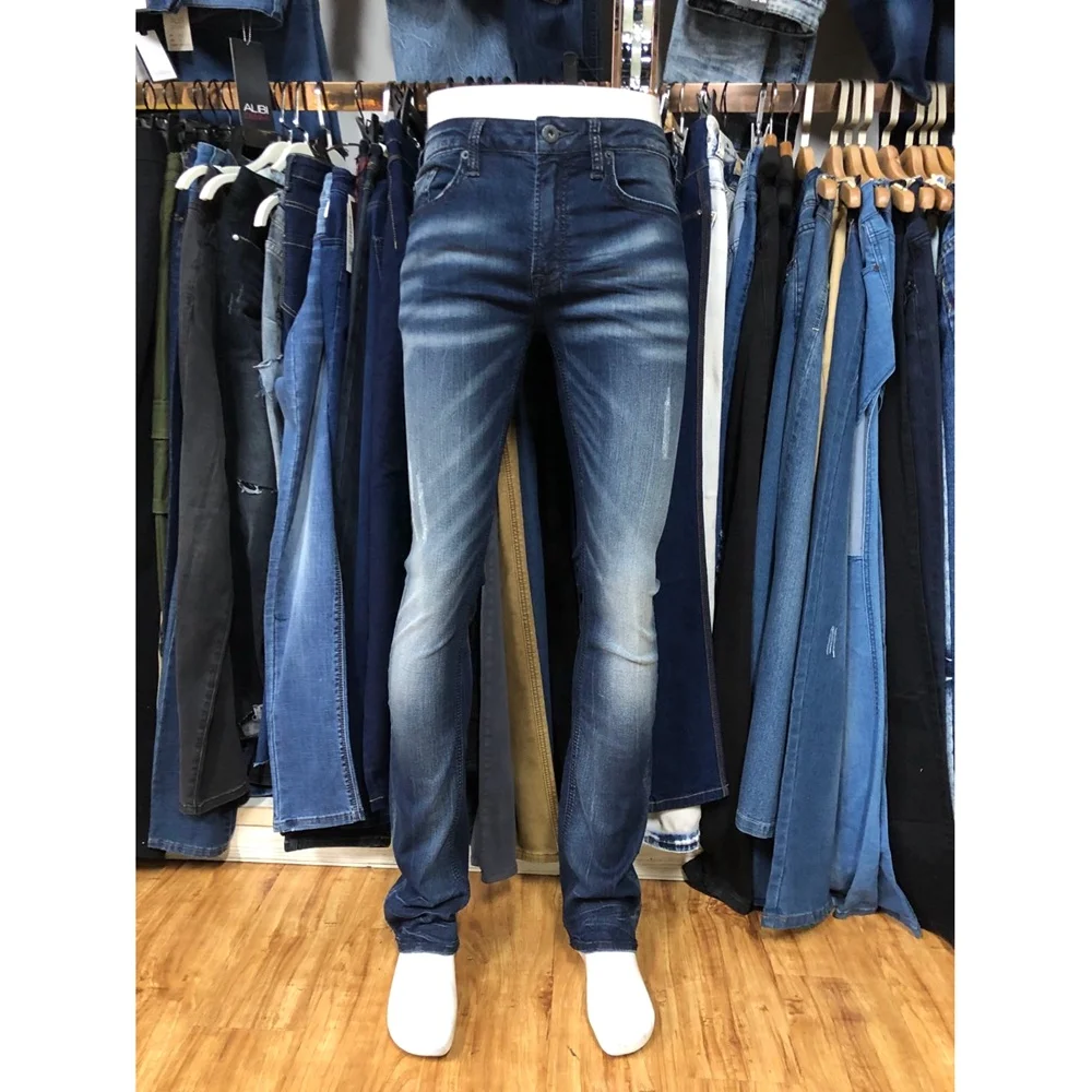 
GZY Stock lots narrow bottom skinny for men denim trousers pant jeans 