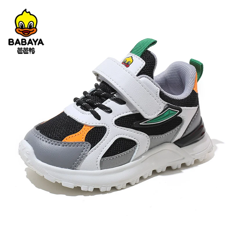 

36088 Autumn Kids Sport Breathable Lining Mesh Sneakers Toddler Shoes, Black / red /yellow/pink