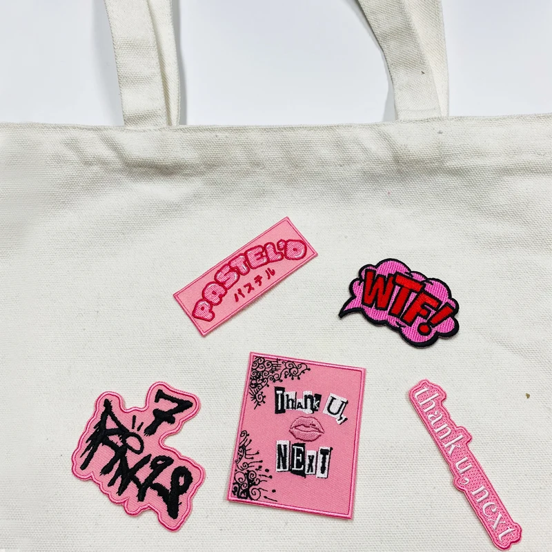 

Custom lovely bags clothing decorative laser-cut iron on felt embroidery patch cartoon patch for kids embroidered patch set