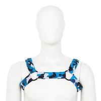 

Marine Blue/Black Neoprene Body Exercise Harness Fitness Sports Double Shoulder Strap Muscle Protector