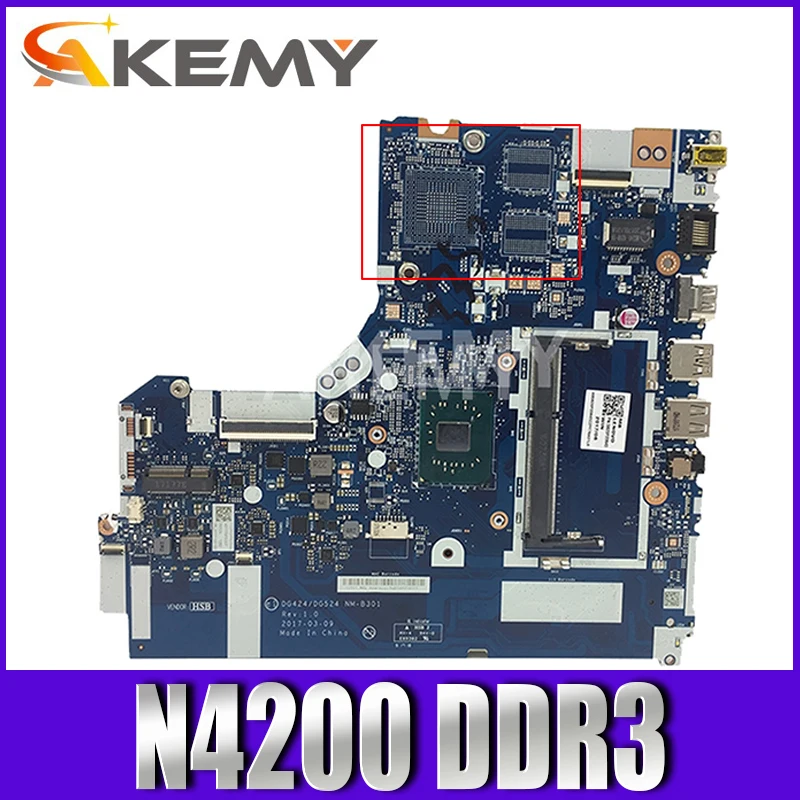 

For 320-15IAP notebook motherboard DG424 DG524 NM-B301 motherboard CPU N4200 DDR3 100% test work free shipping