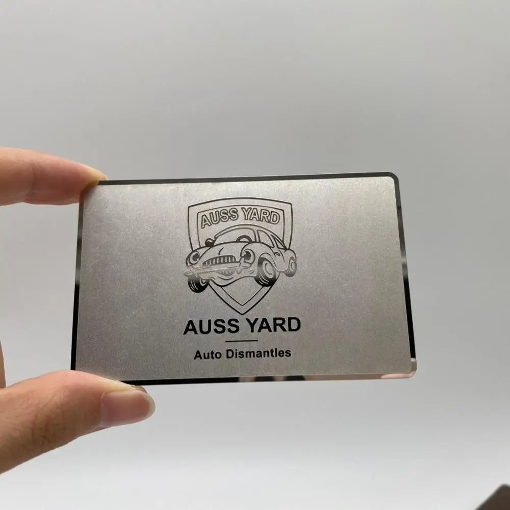 

DU silver metal mirror metal cards, Cmyk color or pantone color