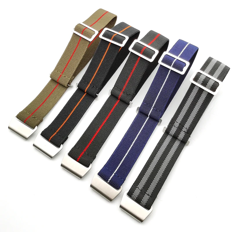 

nylon fabric parachute elastic watch band strap, Multi