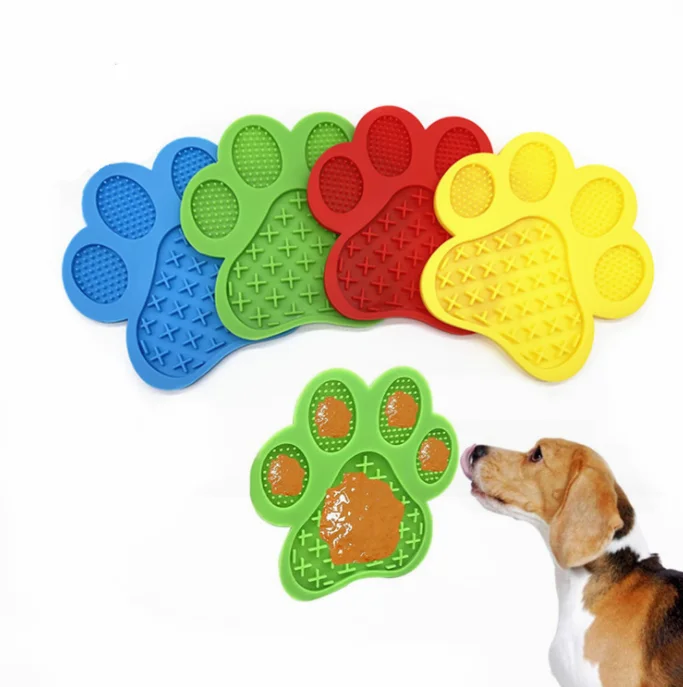 

Silicone dog peanut butter lick mat for dogs sucker dog lick pad pet supplies food lick pad pet tableware tray