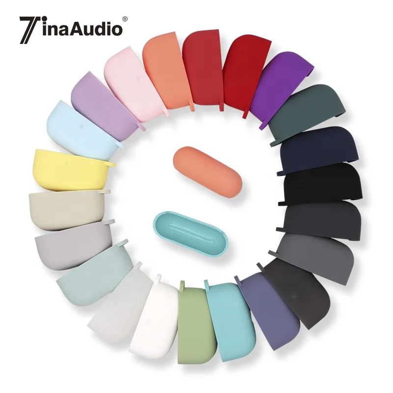 

2020 New TPU soft air-buds candy color Cover silicone split case for Airpods pro, 22 colors
