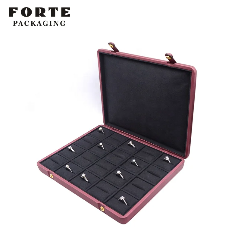 

FORTE pu leather jewelry storage tray plate ring display tray for Jewelry counter