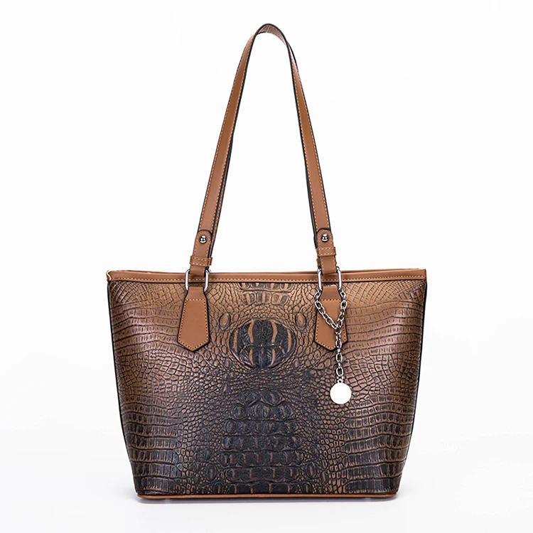 

EG645 Europe fashion crocodile pattern luxury women tote bag turkey wholesale designer large handbag 2022