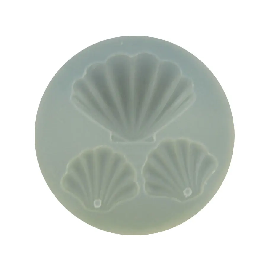 

Ocean series shell-shaped soft candy decoration silicone cake DIY baking party mold, Green