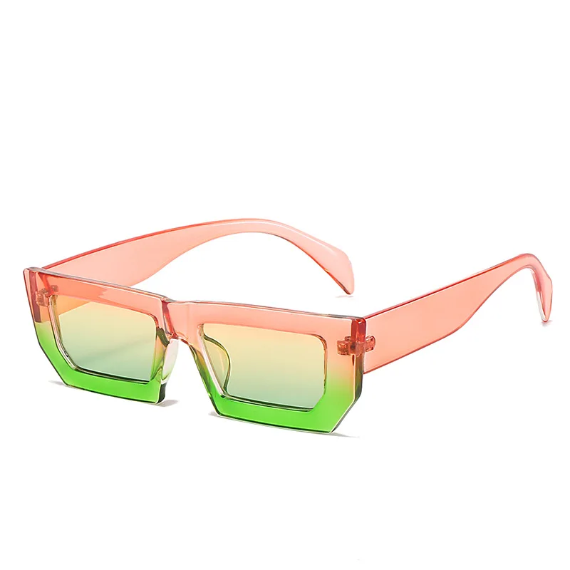 

2022 Trendy custom logo retro small frame sunglasses printed black vintage women colour rectangle sunglasses