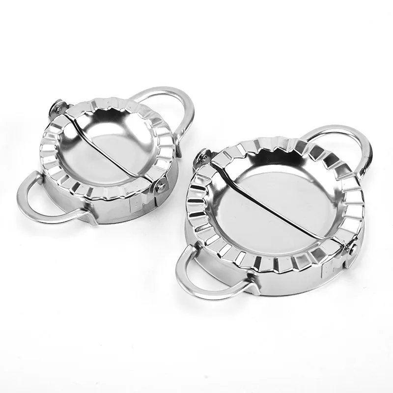 

Hot sales Hand Made Dumpling Mold 304 Stainless Steel Manual Empanada Press Mold Maker 2pcs Dumpling makers, Custom color