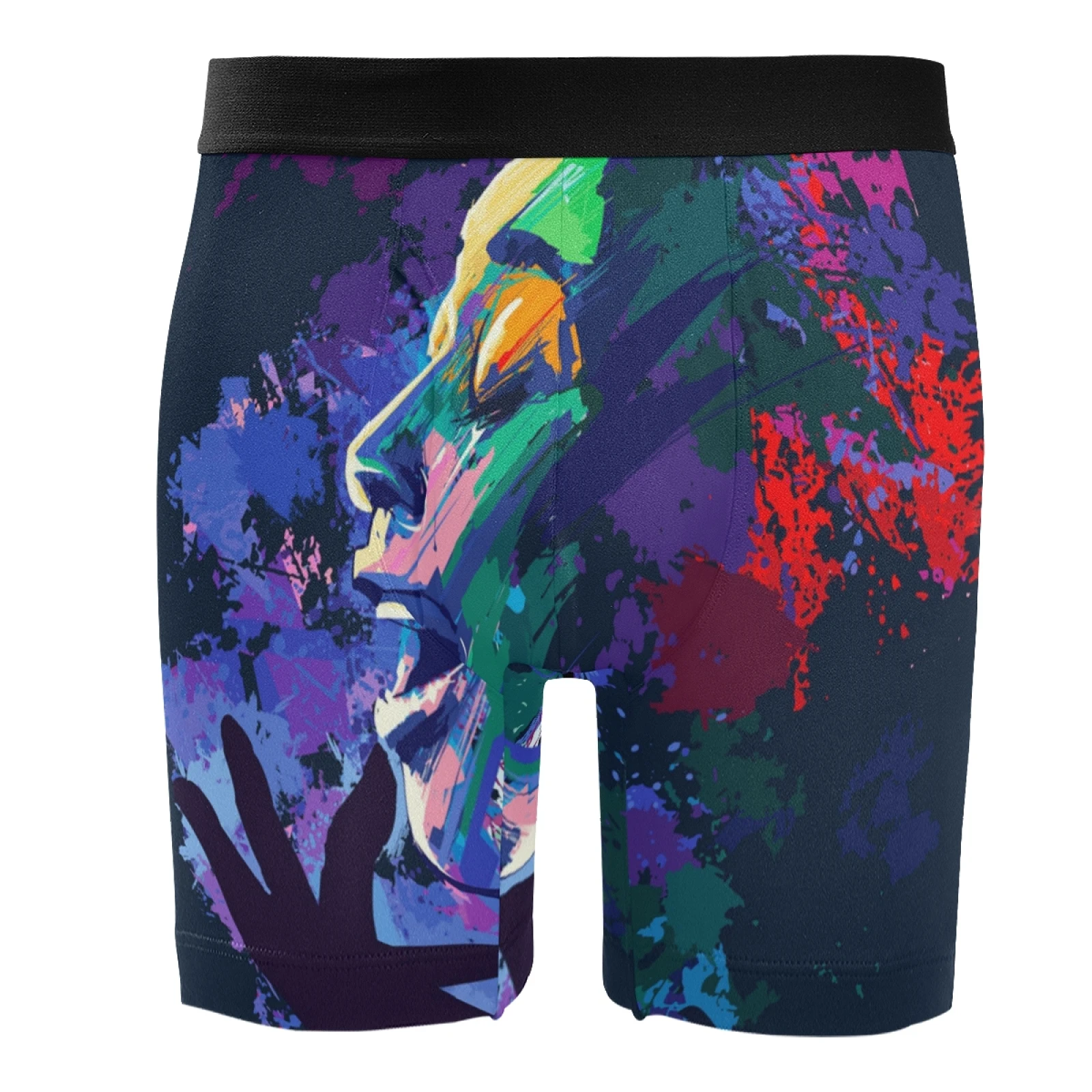 

Fashion Art Designer Spandex Breathable Workout Mens Underwear Long Boxers Briefs With Elastic, Customized color