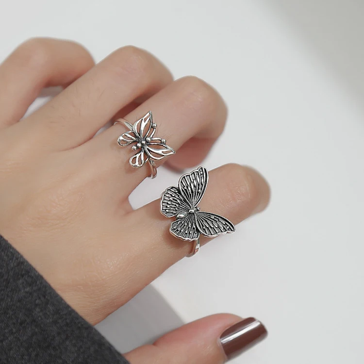 

Vintage Hollow Butterfly Rings Adjustable Rings Wedding Party Statement Jewelry For Women