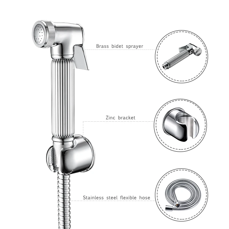 

GEE-N Multi Use Self Clean Wc Sink Hot And Cold Water Bidet Sprayer Set Faucet Shattaf Toilet Attachment With Dual Nozzle