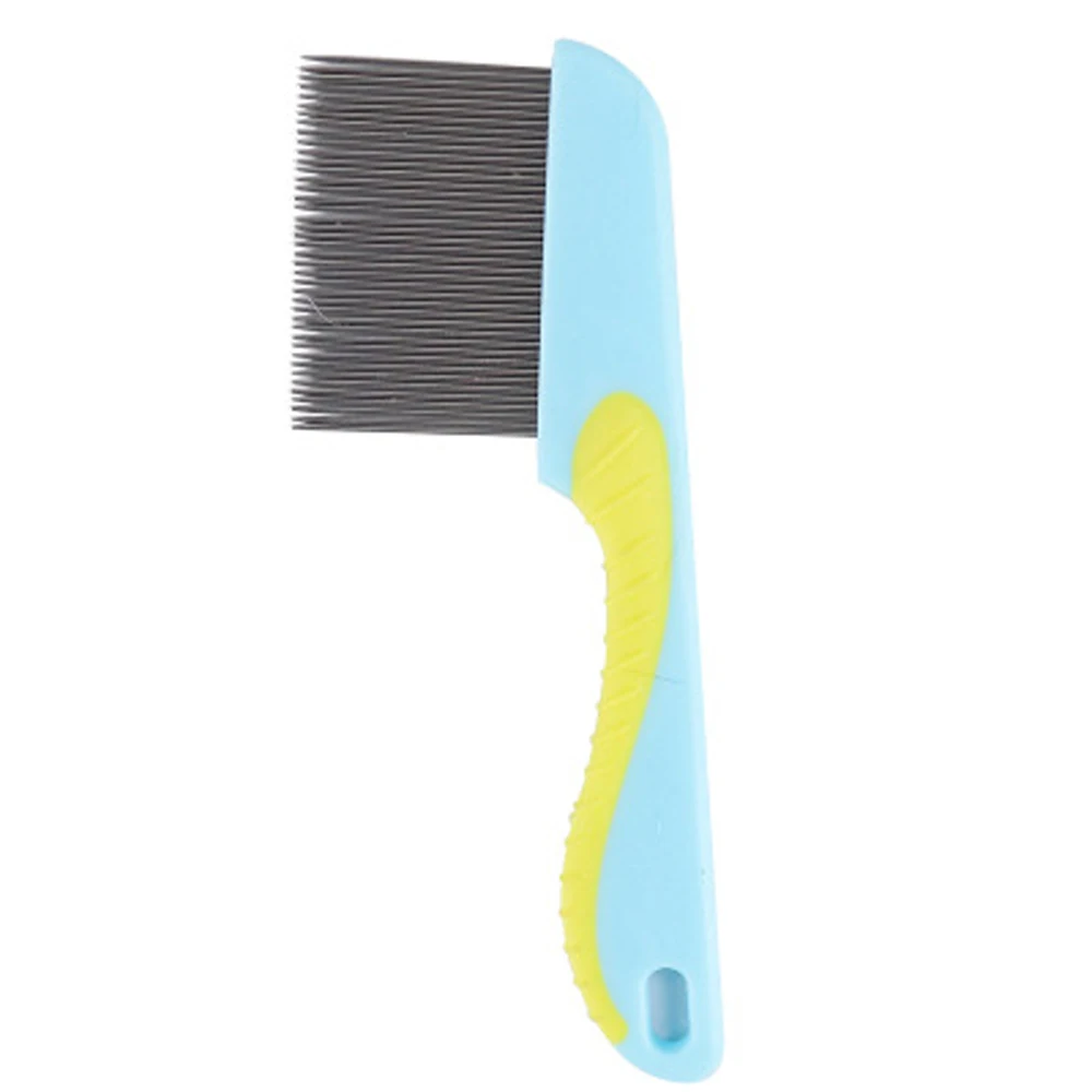 

Pet flea comb Pet Hair Remove Cleaning Grooming Dog Pet stainless steel Comb, Blue