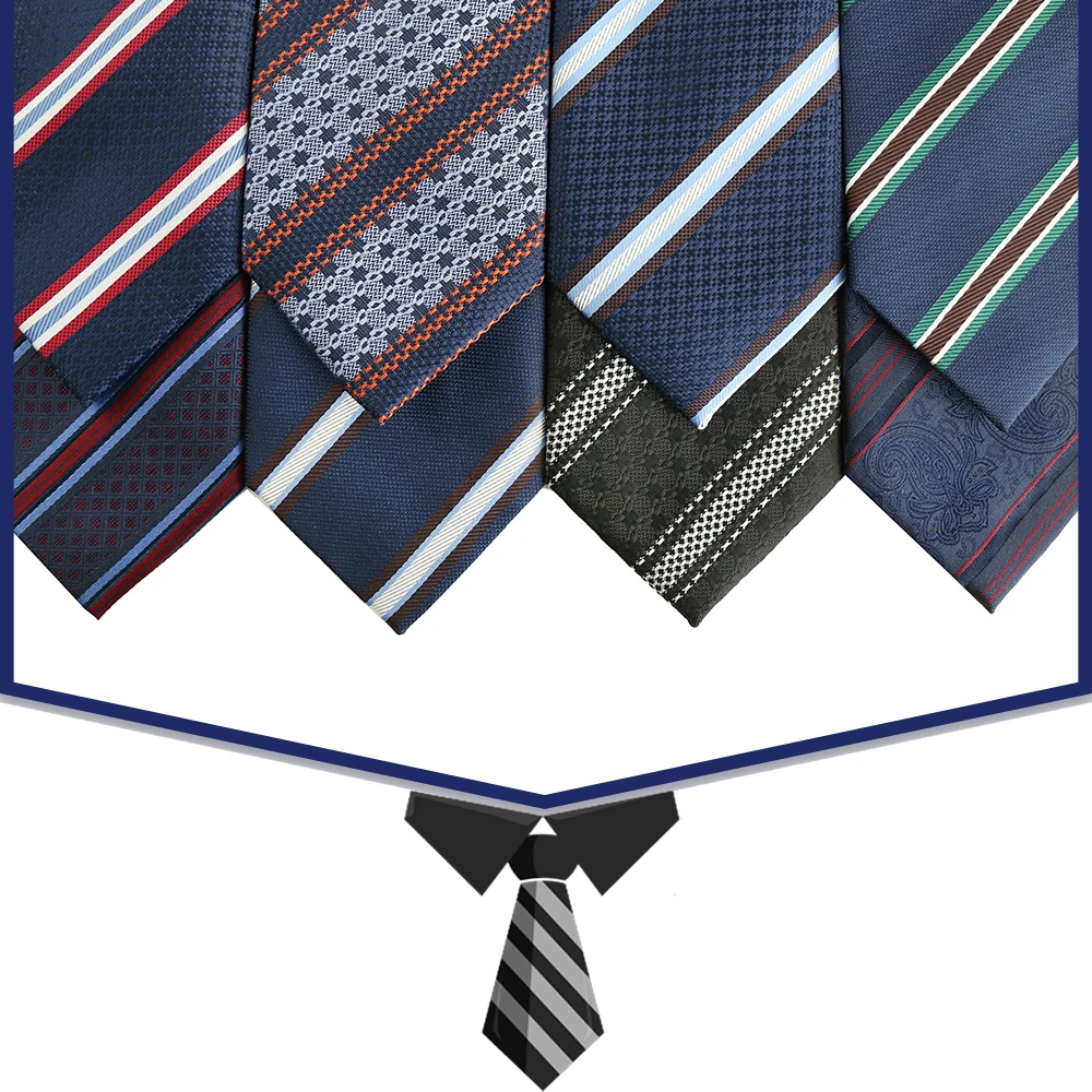 

New Arrival Ties for Men Fashion Designer Office Business Pattern Men's Neckties Man Wedding Tie Gift Accessories for Suit Dress