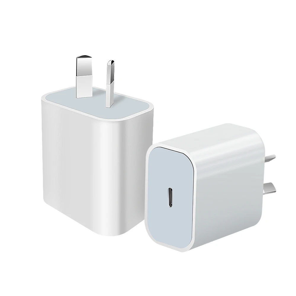 

20w pd type c fast wall charger au plug usb c wall charger PD fast charger Australia for apple iPhone 12/11, White