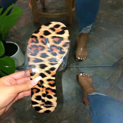 

2021 Spring summer new transparent PVC women simple flat durable slippers outdoor casual sandals flip flop non-slip Slippers