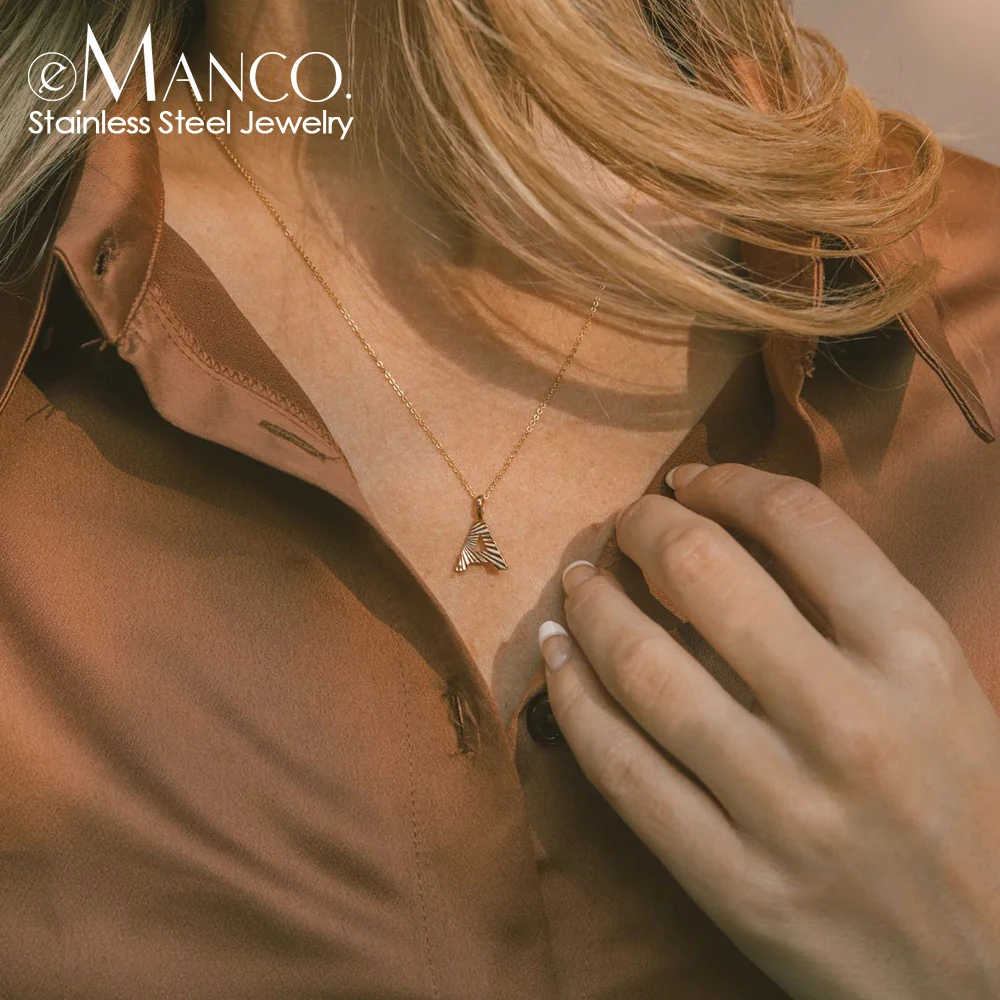 

eManco Stainless Steel Initial Pendant Necklace Lot Flower Alphabet Accessory Name Necklace Birthday Gift