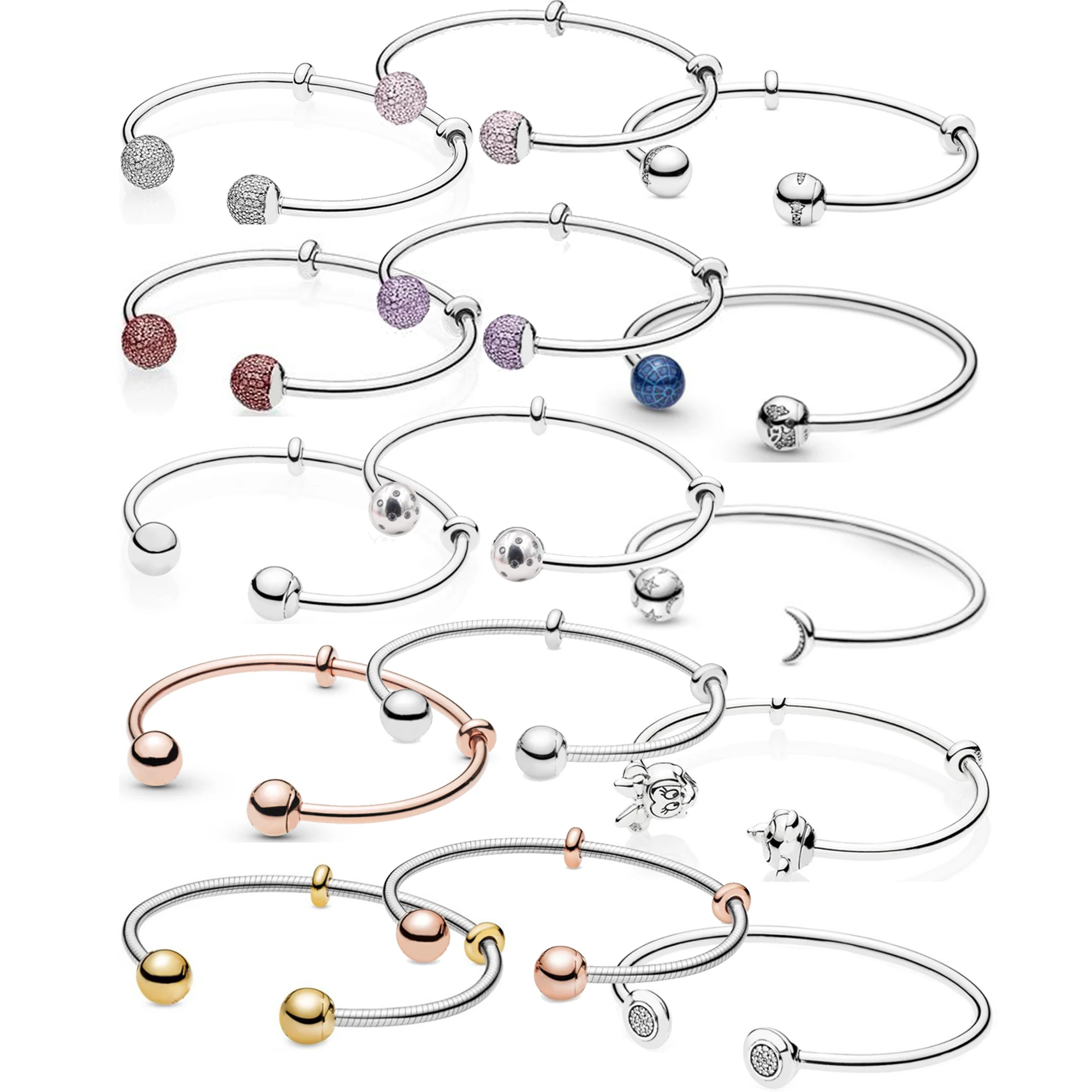 

2021 Fahmi 925 Silver Beaded Retractable Adjustable Bracelet Original Jewellery for Women