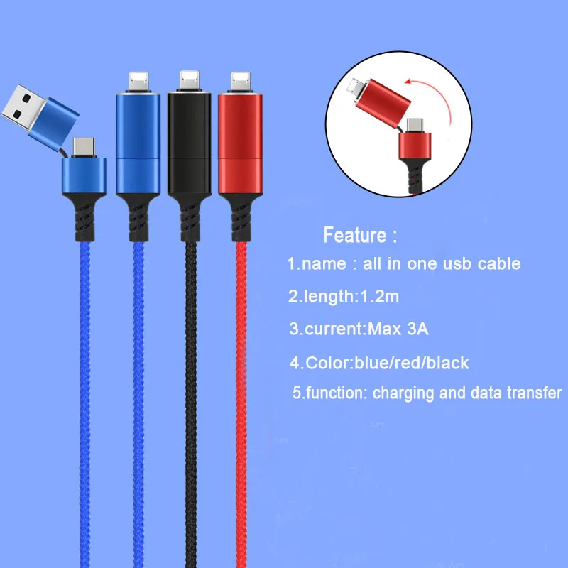 Aluminum alloy fast charging usb 4 core cables micro - ANKUX.COM