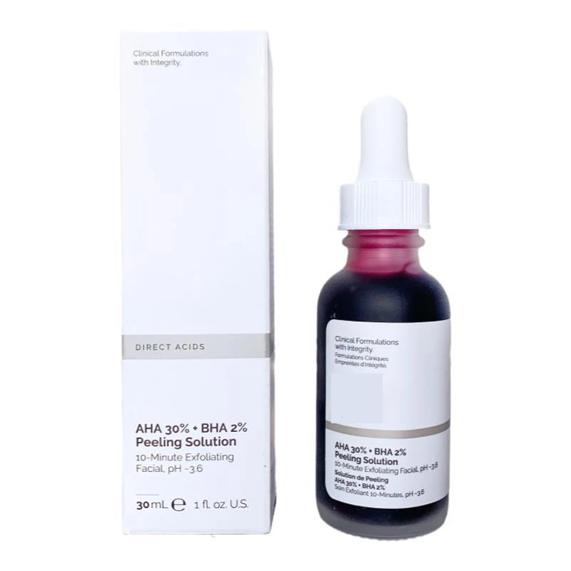 

Aha 30% +BHA 2% peeling solution Fruit acid exfoliating Closed Acne Blackhead 30ml moisturizing and nourishing skin