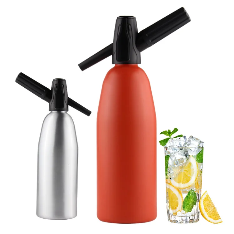 

1000ML Aluminium Material Orange Color Soda Siphon, High Quality Kitchenware Soda Siphon Bottle, Orange or custom