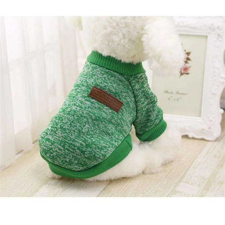 

Wholesale Soft Warm Dog Clothes Pet Winter Sweater Jacket Coat Puppy Clothes Classic Pet Outfit, As picture show