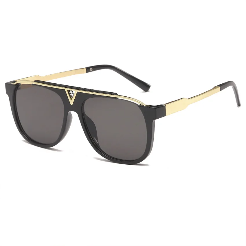 

New metal fashion unique sun glasses men cool customized logo black frame sunglasses, As the picture show