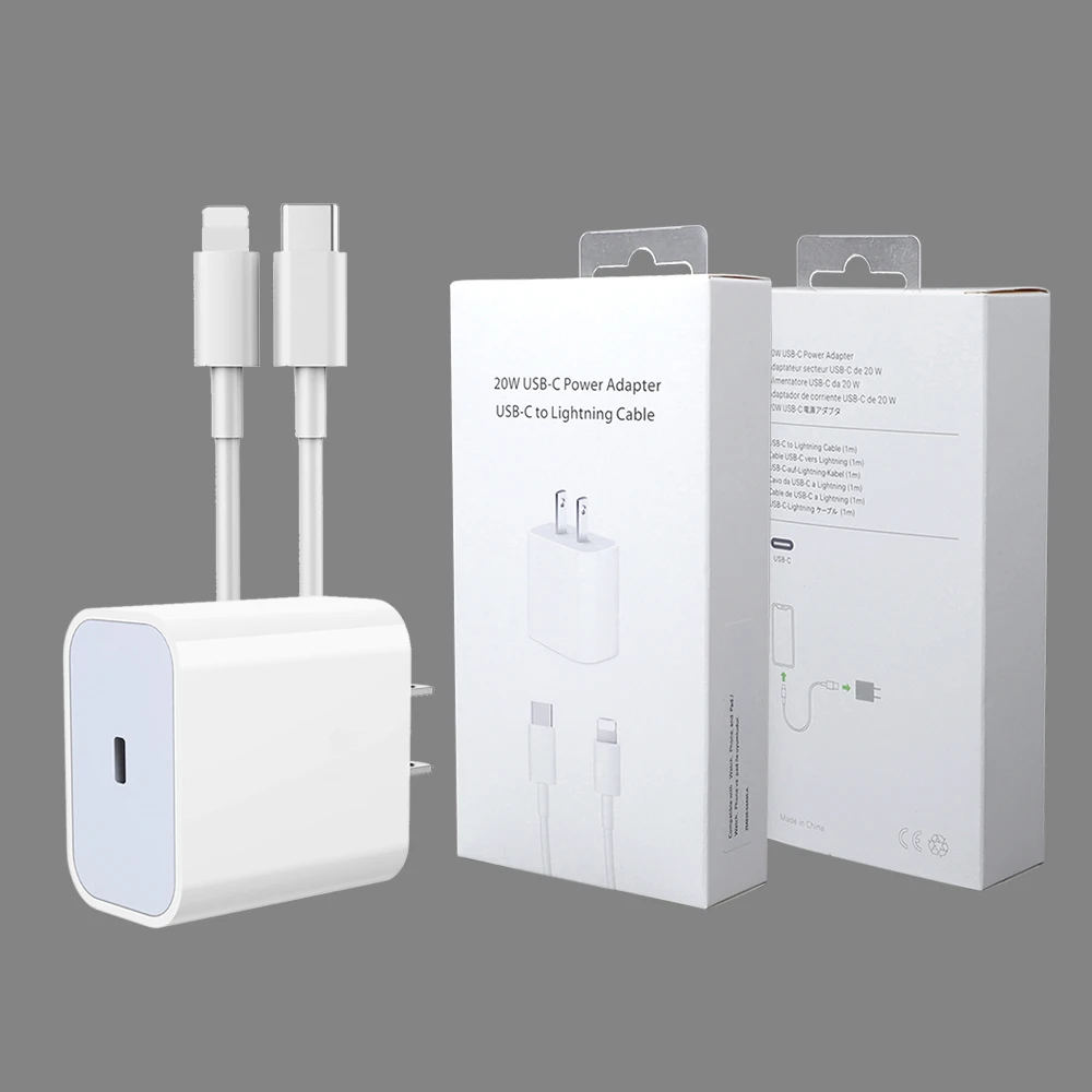 

OEM ODM portable original 20 watt fast charger cable with box package for apple for iphone 11/12 pro max/xr/x fast charger 20w