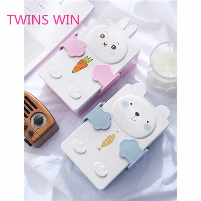 

wholesale hot sell high quality 2021 New colorful cartoon rabbit shaped food packing thermal lunch box bento boxes for kids 163, Multiple colors